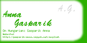 anna gasparik business card